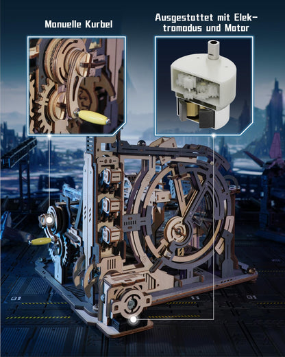 ROKR Marble Spaceport 3D Holzpuzzle Kugelbahn - LGC01 Motorbetrieben