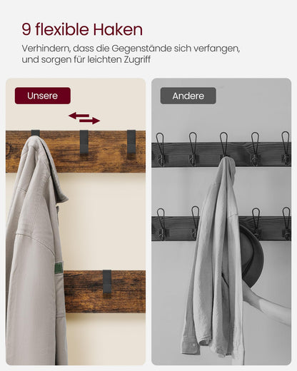 VASAGLE Garderobenständer HSRAM050B01 - vintagebraun-schwarz