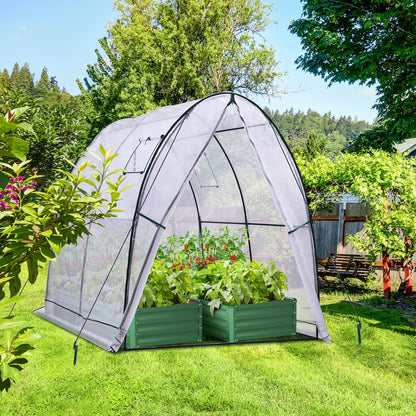 Ohuhu Foliengewächshaus Begehbar 1.8x1.8x2m Weiss