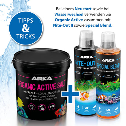 ARKA Organic Active Salt Meersalz 10 kg für Riffaquarien