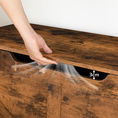 HOOBRO Sitzbank mit Stauraum Truhenbank EBF772CW01 Dunkelbraun