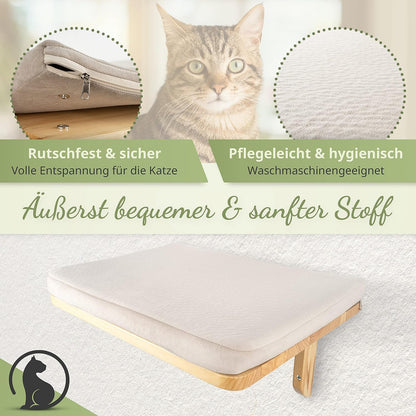 WOOWOOD Kletterwand Set Katzen inkl. 2 Treppen – Stabil