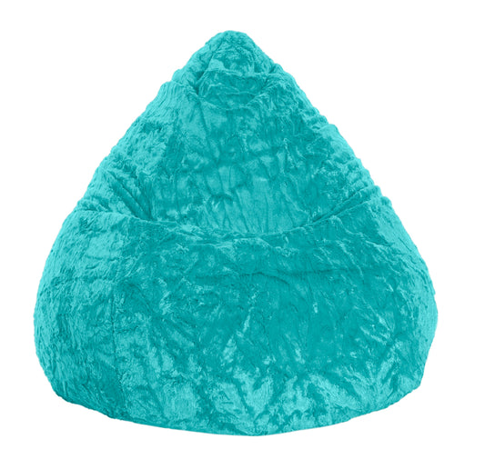 MAGMA Sitzsack Fluffy XL türkis: Tropfenförmiger, türkiser Sitzsack mit 220 Litern Volumen. Bietet bequemen Sitzkomfort und dient als flexible Sitzgelegenheit im Innenbereich.
