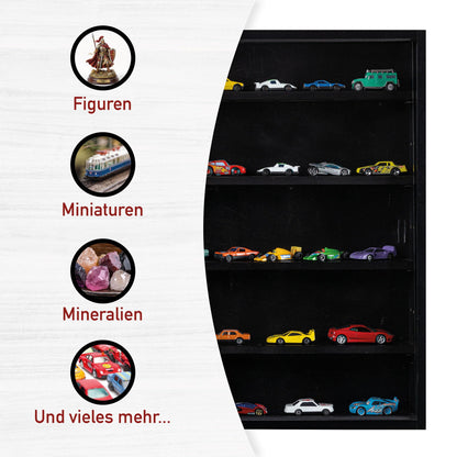 Inter Link Blacklava Sammlervitrine Hängend - Schwarz 80x60cm