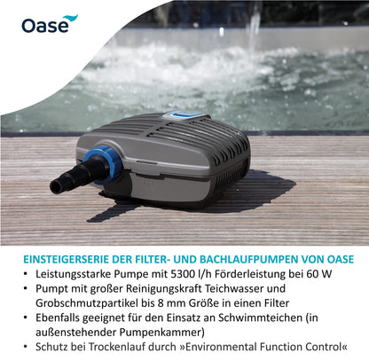 Oase AquaMax Eco Classic 5500 Filter- und Bachlaufpumpe, 5300 l/h