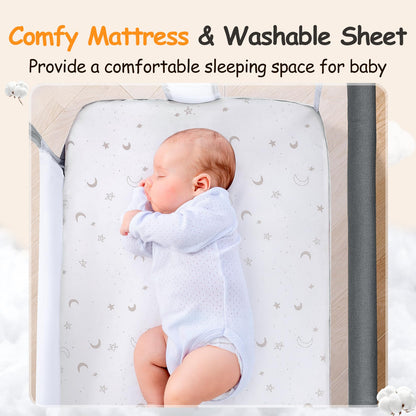 Growaystory Beistellbett Bassinet Baby Zustellbett – Dunkelgrau