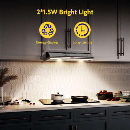 FIREGAS Dunstabzugshaube 60cm - Edelstahl Umluft/Abluft