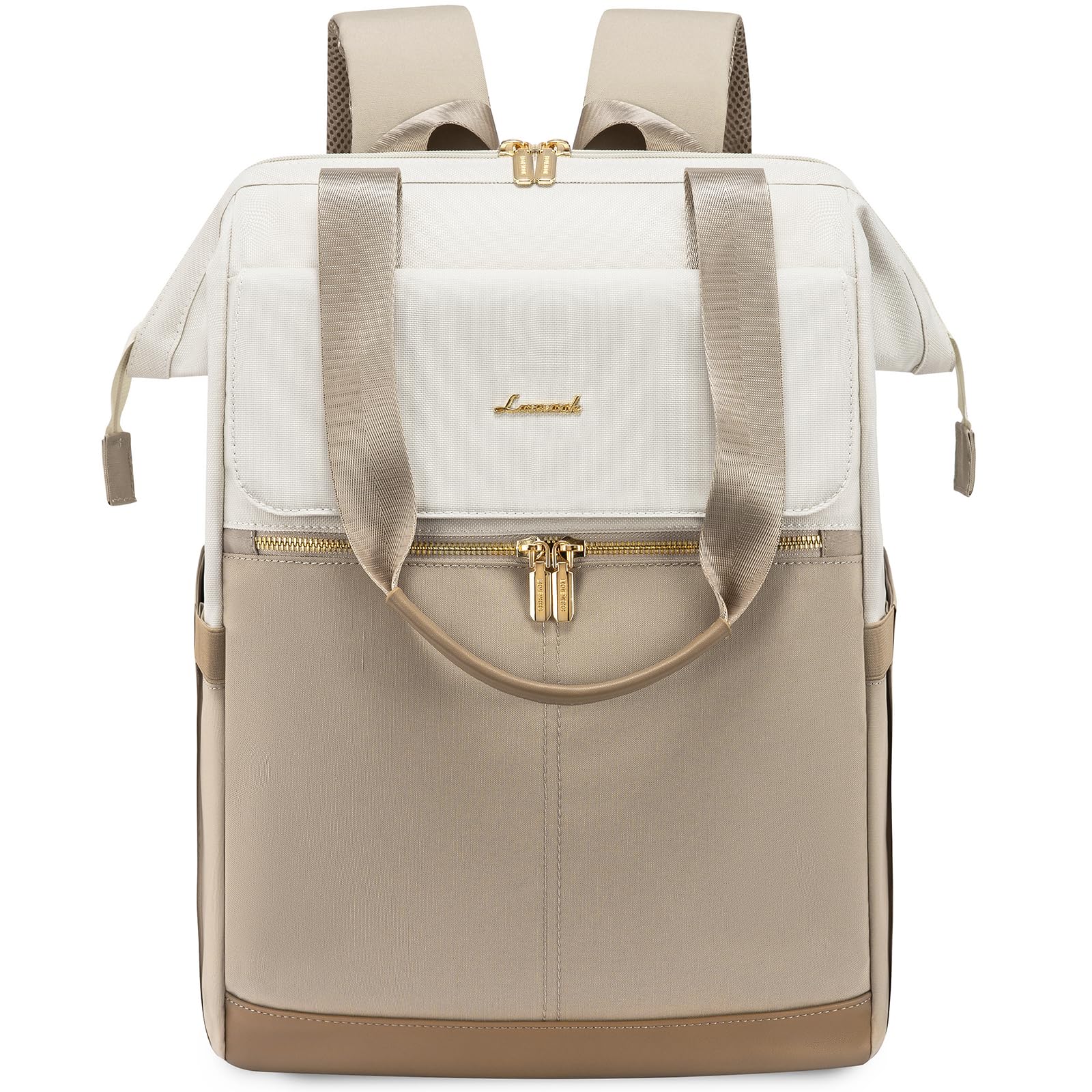 LOVEVOOK Damen Rucksack Gross mit Laptopfach 17 Zoll, wasserdicht, Polyester mit langen Tragegriffen