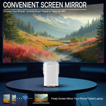 Mini Videoprojektor 4K Android 11.0 - 12000 Lumen, 180° Dreh