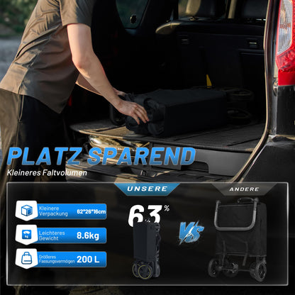 TIMBER RIDGE Faltbarer Bollerwagen Gartenwagen All-Terrain 200L