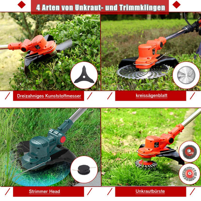 Akku Rasentrimmer Makita-kompatibel Bürstenlos – 5 Klingen, Blau