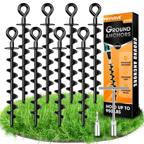 Schwerlast Bodenanker Erdanker – voll verschraubt 8er Pack