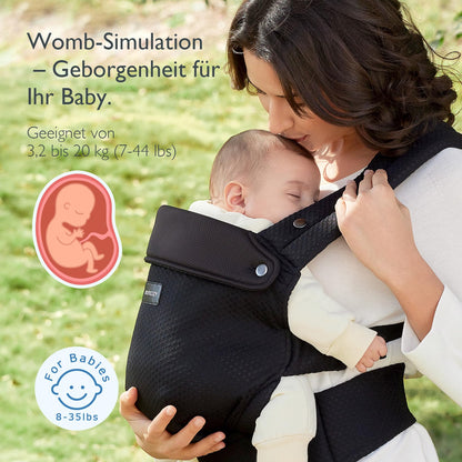Momcozy Air Mesh Babytrage Ergonomisch für 3-20kg - Schwarz