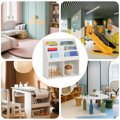 SoBuy KMB01-W Kinderzimmer Montessori Bücherregal Weiss