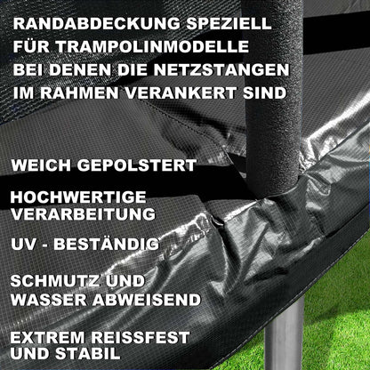 Baunsal Trampolin Randabdeckung Ø 305 cm, 20 mm stark, schwarz