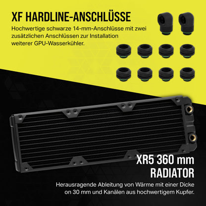 Corsair Hydro X iCUE LINK XH405i Wasserkühlungs-Kit Stahlgrau