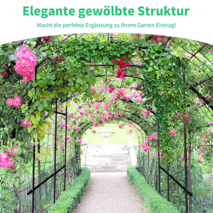 SUNYRISY Gartenbogen Rankgitter mit Ranknetz, PE-Metall, 220 cm