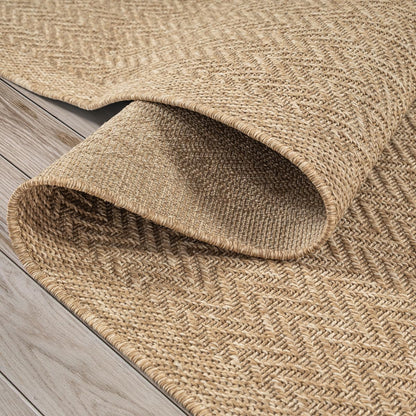 the carpet Kansas Outdoor Teppich Jute-Look Nature 140 x 200 cm