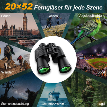 Opaita Fernglas 20x52 HD mit FMC-Objektiven und BAK-4-Prismen