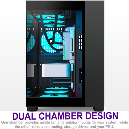 FOIFKIN F600 ATX Gaming PC Gehäuse Mid-Tower - Schwarz
