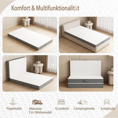 MOLPHIT Klappmatratze - Gästematratze 75x195x15cm Mittelfest