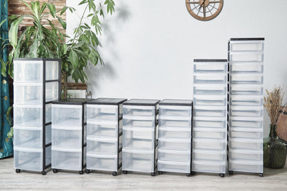 Iris Ohyama DC-012 Rollcontainer - 12 Schubladen Schwarz