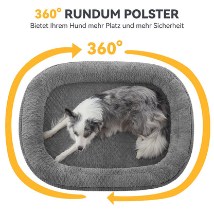 Pawk Orthopädisches Hundebett 89x63 cm, Memory Foam, waschbar, grau