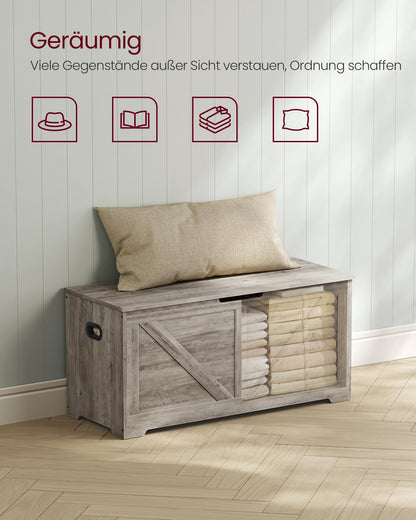 VASAGLE LSB060K03 Schuhbank mit Stauraum - Greige meliert