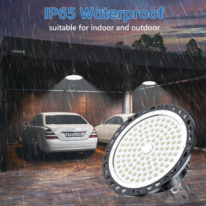 LAMLAMCK LED Hallenstrahler UFO 100W 6500K – 2er Set