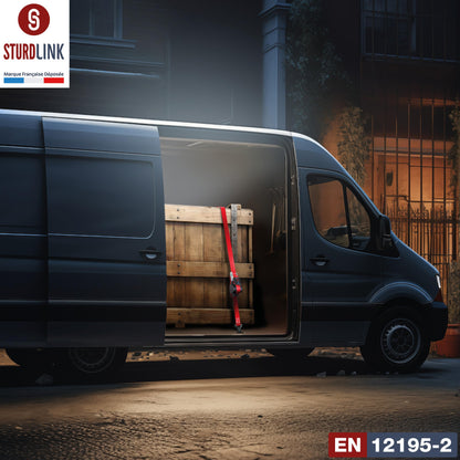 Automatik Spanngurt 5m 25mm – Selbstaufrollend 4er Set J-Haken