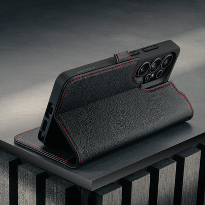 TORRO Lederhülle für Samsung Galaxy S26 Ultra, Schwarz