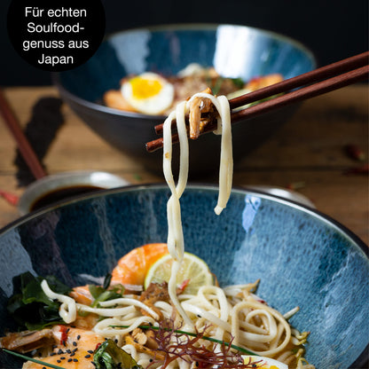 Moritz & Moritz SOLID Ramen Schüssel Set Keramik - Blau