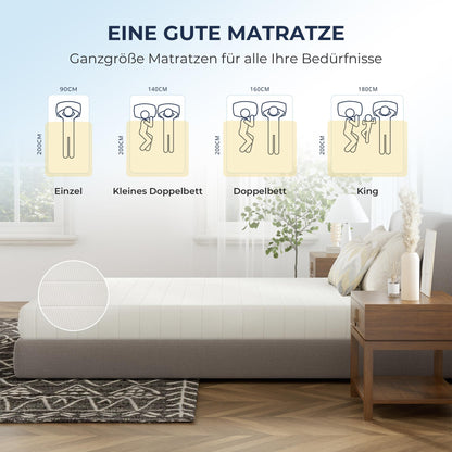 NAPSIE Kaltschaummatratze 90x200 cm 7-Zonen mittelfest 16 cm