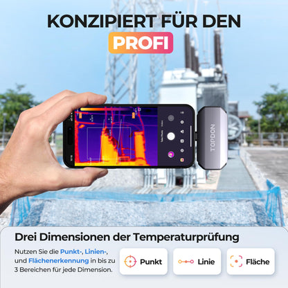 TOPDON TC002C Wärmebildkamera für iOS Typ-C - 256x192 IR