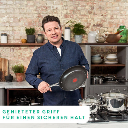 Tefal E304S5 Jamie Oliver Cook's Direct On Pfannenset 8-tlg. Edelstahl