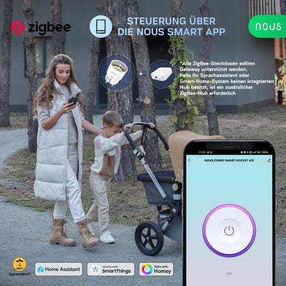 A1Z ZigBee Smart Steckdose Energieüberwachung - 4er-Pack