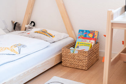 Decorasian Aufbewahrungskorb rechteckig Wasserhyazinthe 37cm 3er-Set