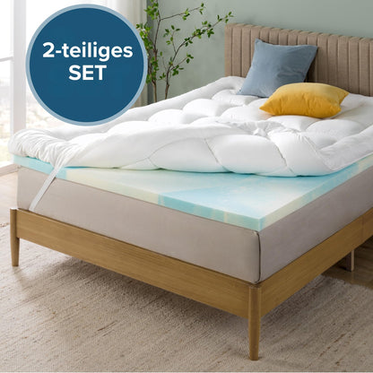 Zinus Matratzentopper 90x200 cm, 10 cm Airflow-Schaum, mittelfest