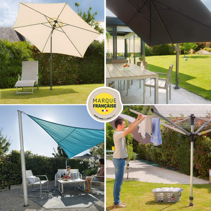 Gard & Rock Ankerfuss Aluminium, Bodenanker mit Clipbefestigung