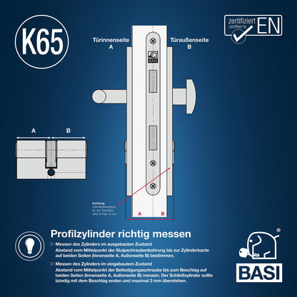 BASI K65 Profilzylinder System Konfigurator - Gleichschliessend