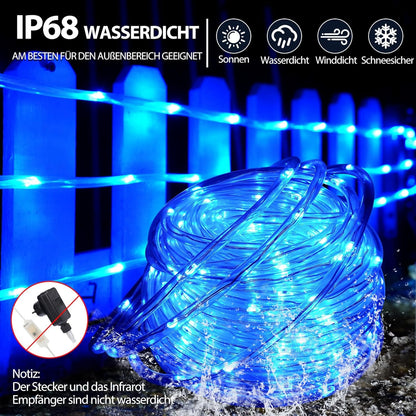 StarryEver LED Lichtschlauch 20 m 200 LED 25 Farben mit Fernbedienung