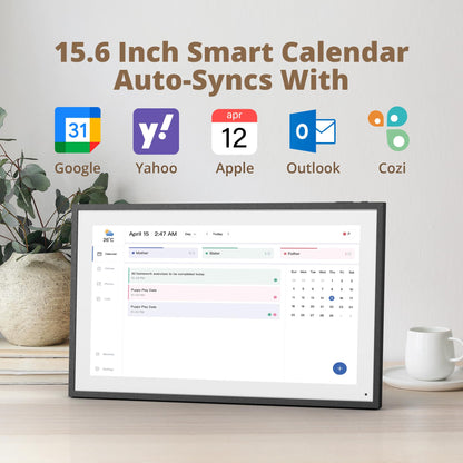 Dragon Touch 15.6 Zoll Elektronischer Wandkalender – Schwarz