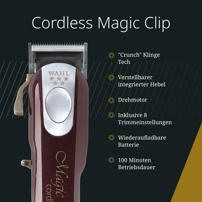 Wahl Magic Clip Cordless Haarschneidemaschine - Rot