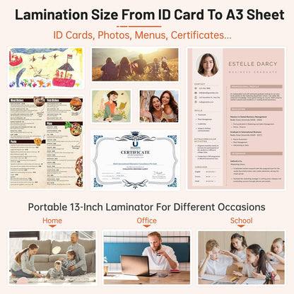 Laminiergerät 9-in-1 A3/A4 inkl. Papierschneider, Abrunder + 25 Folien