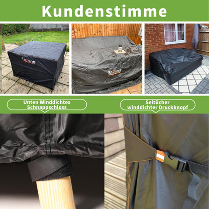 Enzeno Gartenmöbel-Abdeckung wasserdicht 300x250x100 cm 420D Oxford