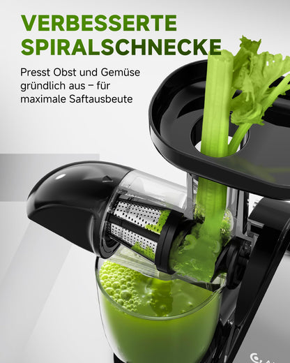 AMZCHEF Slow Juicer Entsafter für Gemüse & Obst - Silber