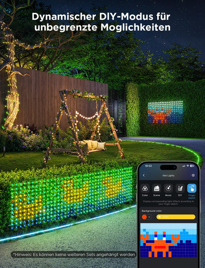 Govee Lichterkette Netz Smart Aussen 480 LEDs - Büsche