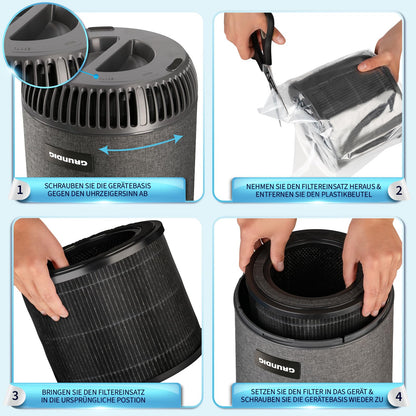 Grundig Luftreiniger für Allergiker - Hepa + Aktivkohlefilter