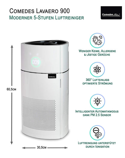 Comedes Lavaero 900 5-Stufen Luftreiniger für bis zu 60m²