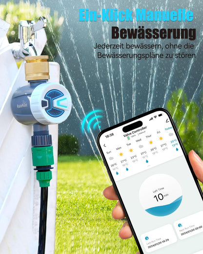 RAINPOINT Bewässerungscomputer WLAN mit Messing-Einlass